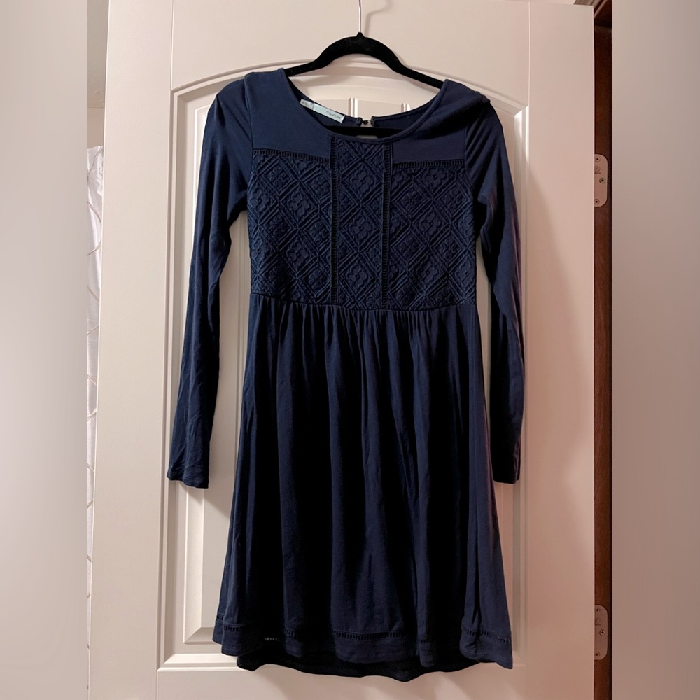 Cute and Comfy Navy Blue Dress